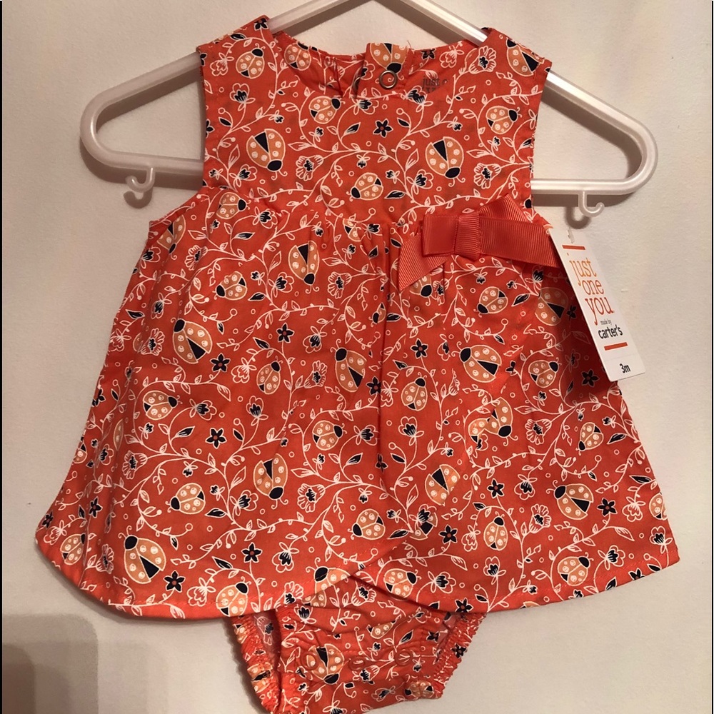 Pink ladybug dress